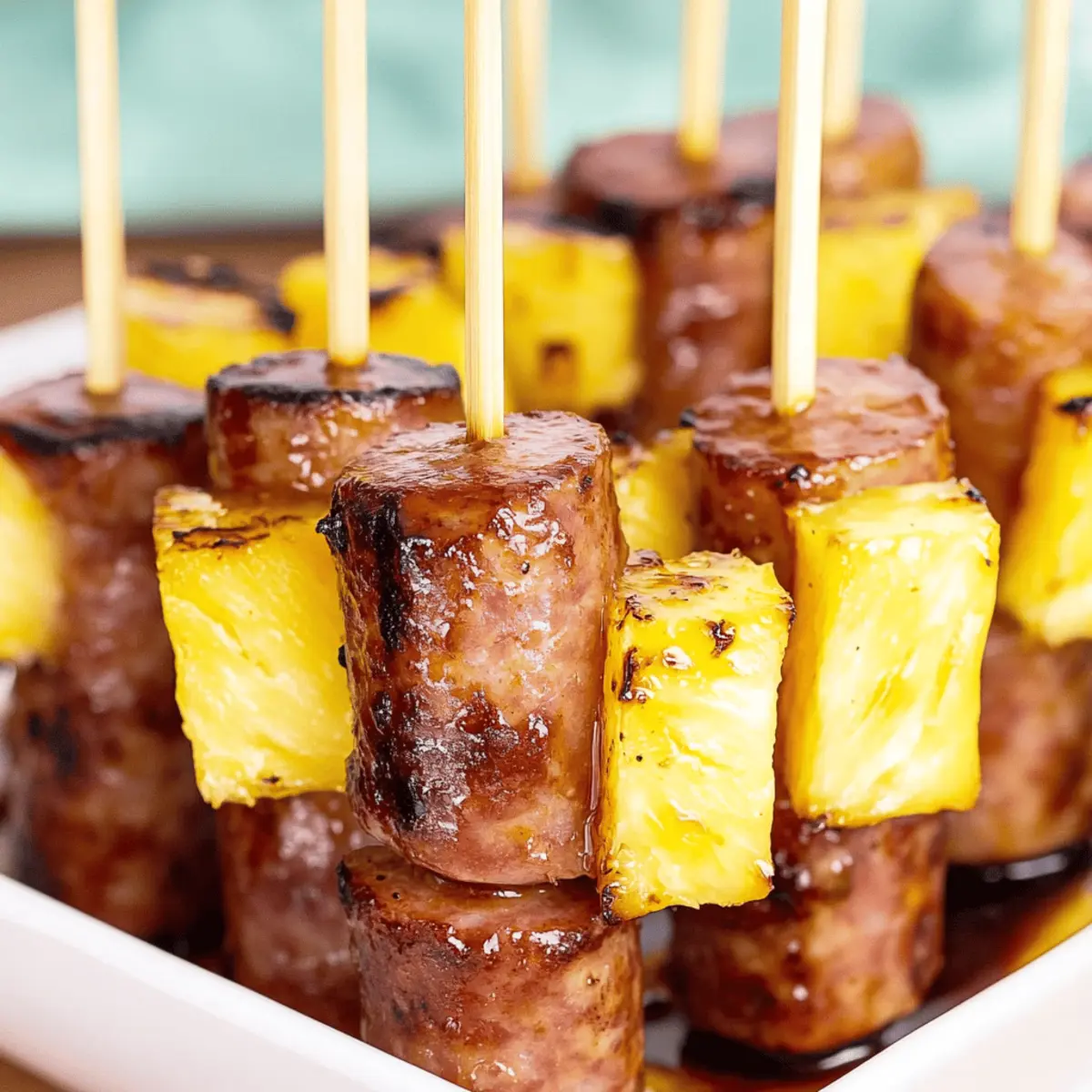 Sausage & Pineapple Appetizer Kabobs for Sweet Savory Bliss 4 Sausage & Pineapple Appetizer Kabobs