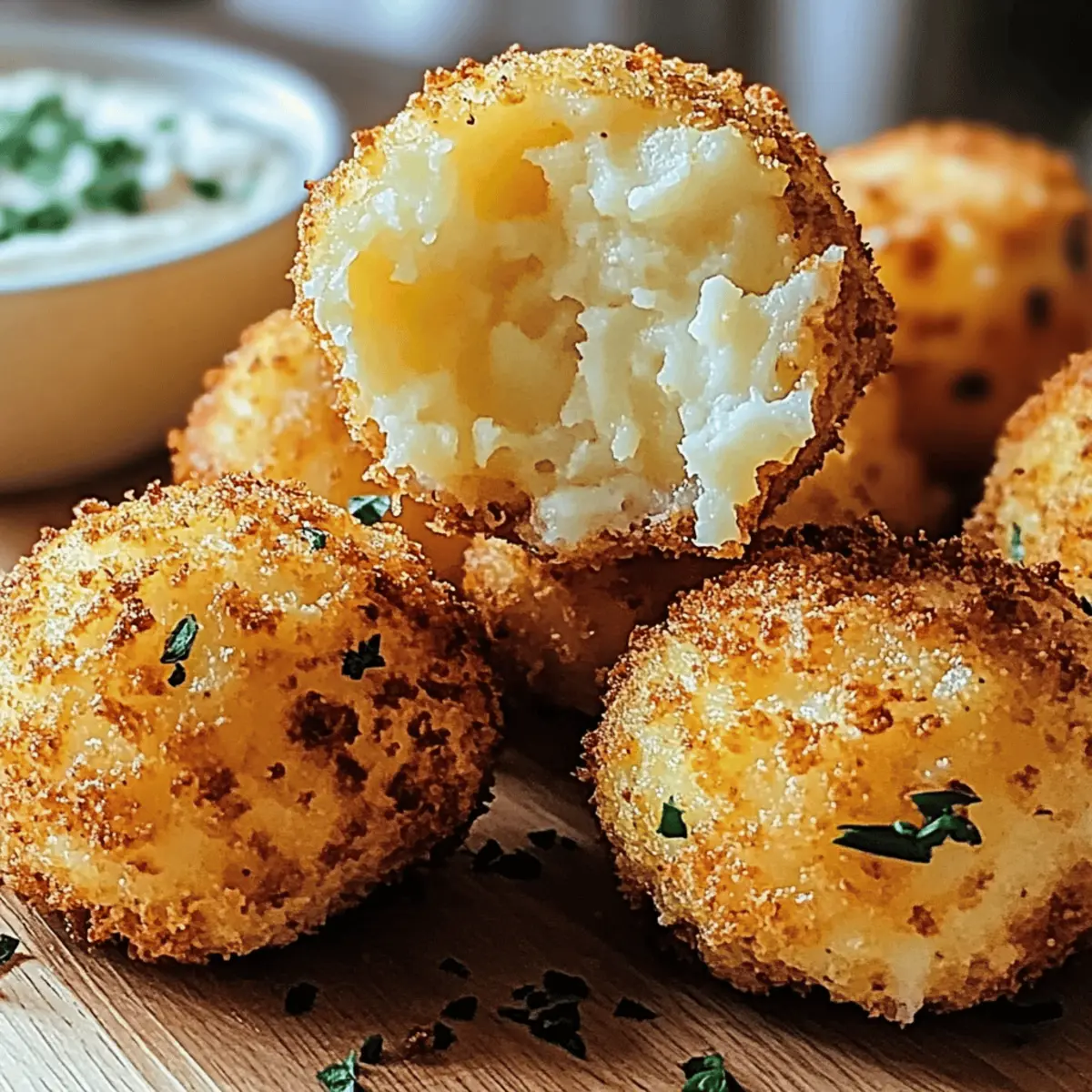 Crispy Cheesy Mashed Potato Balls for Ultimate Comfort Food 4 Cheesy Mashed Potato Balls
