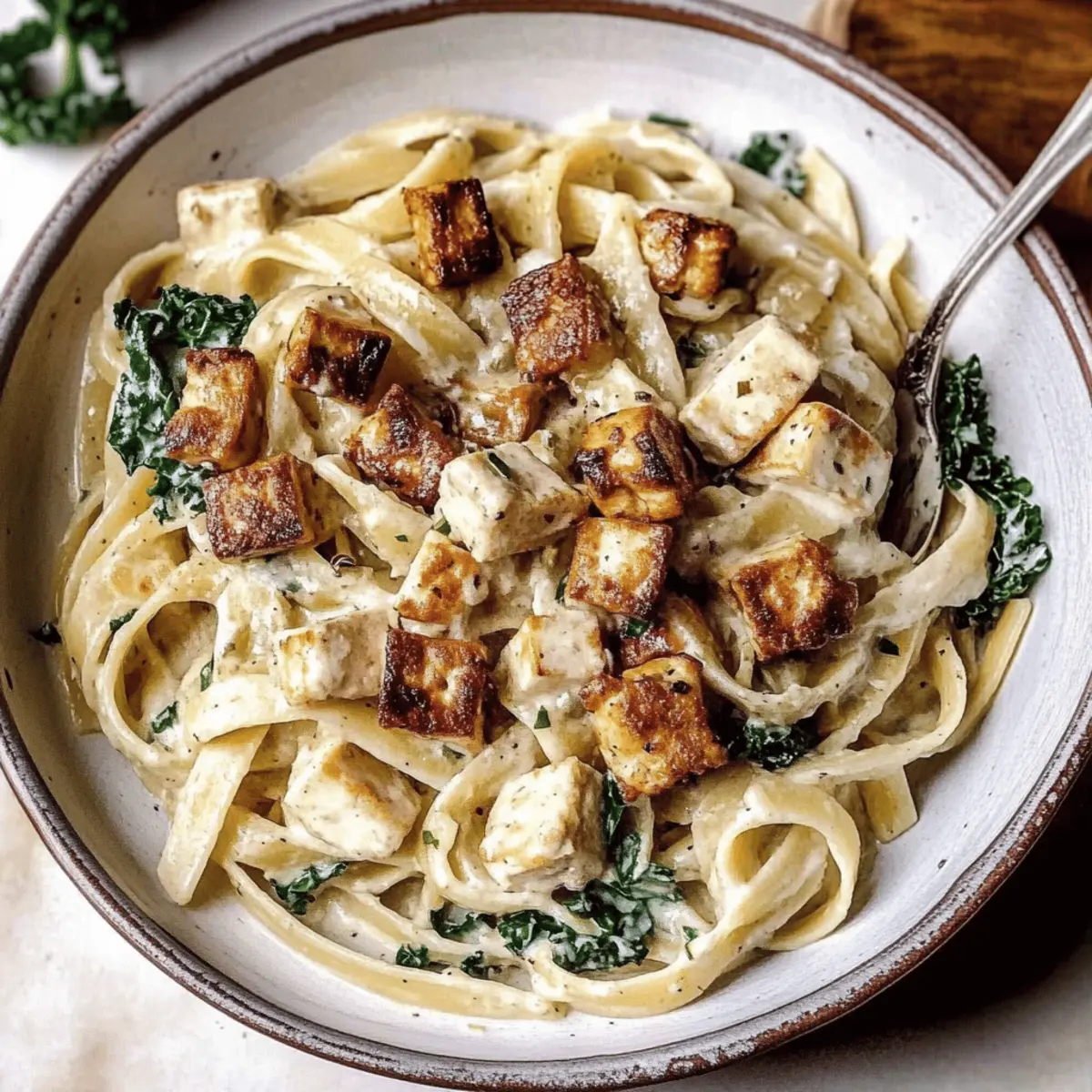 Creamy Tahini Pasta with Lemon, Garlic and Tofu Bliss 4 Tahini Pasta with Lemon, Garlic and Tofu