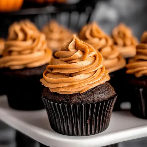 Chocolate Pumpkin Cupcakes