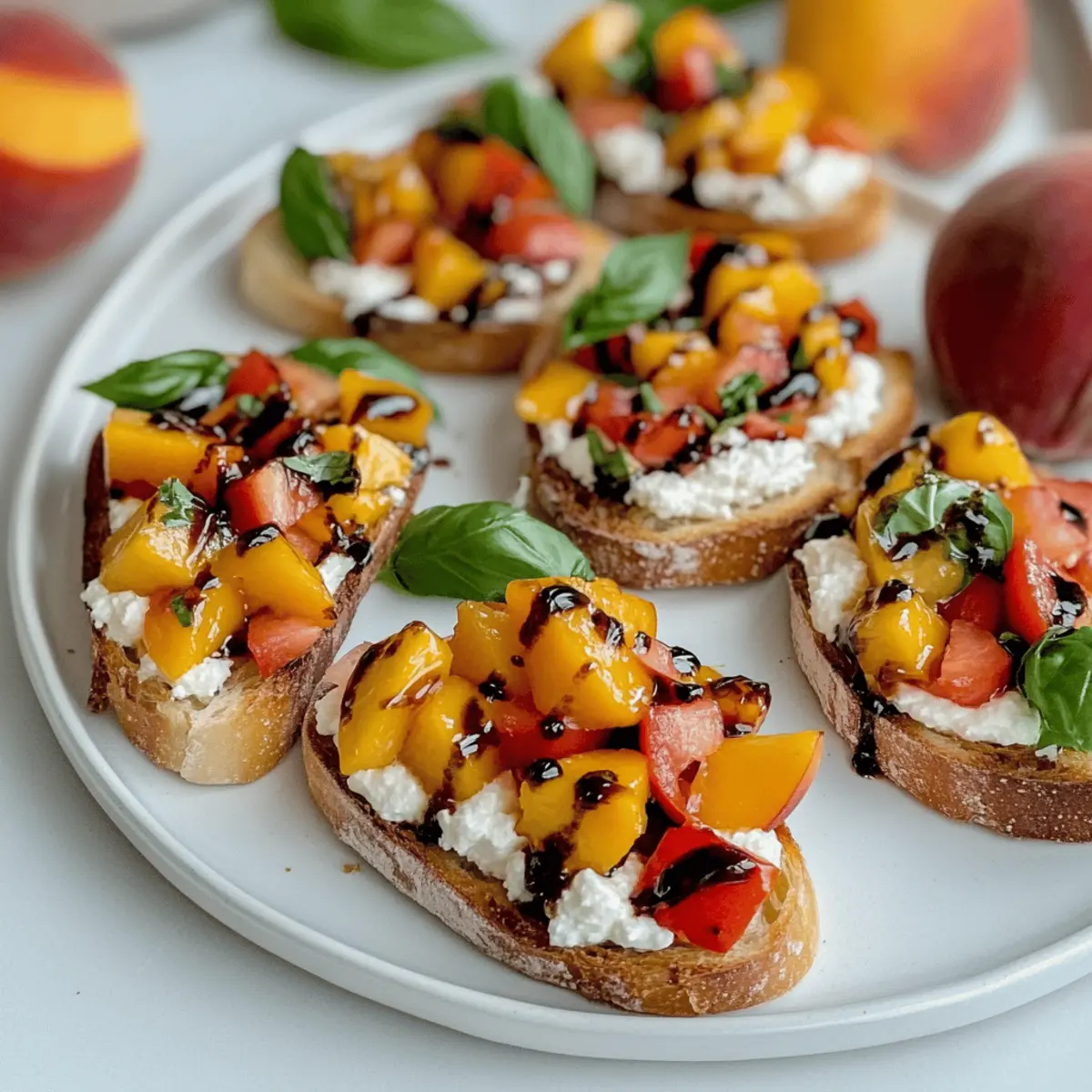 Peach Bruschetta with Whipped Ricotta for Summer Bliss 4 Peach Bruschetta with Whipped Ricotta