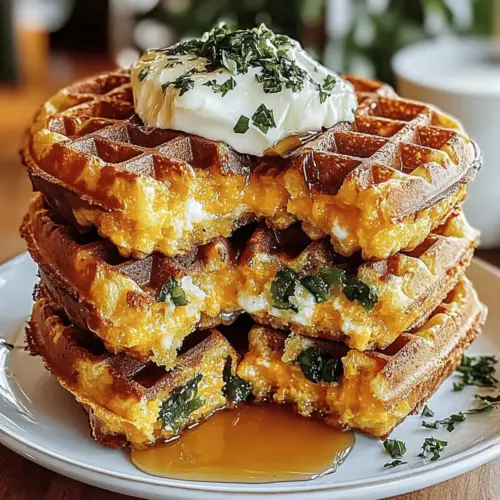 Cheddar Jalapeño Cornbread Waffles