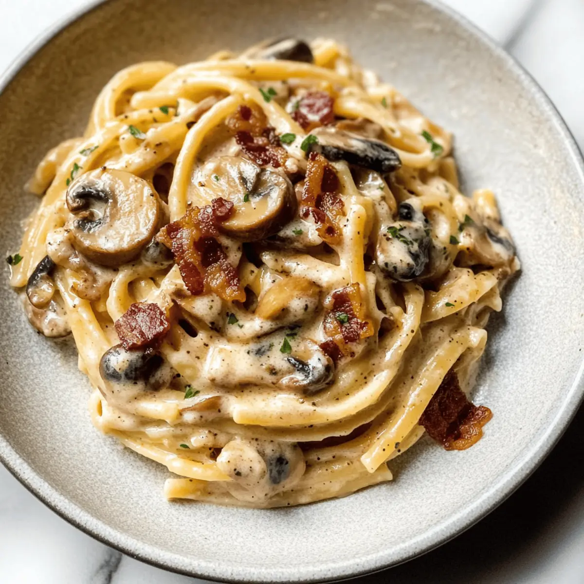 Creamy Bacon and Mushroom Pasta for Cozy Nights In 1