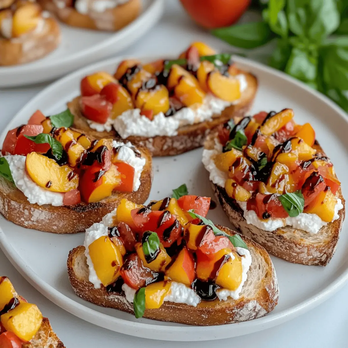 Peach Bruschetta with Whipped Ricotta for Summer Bliss 3