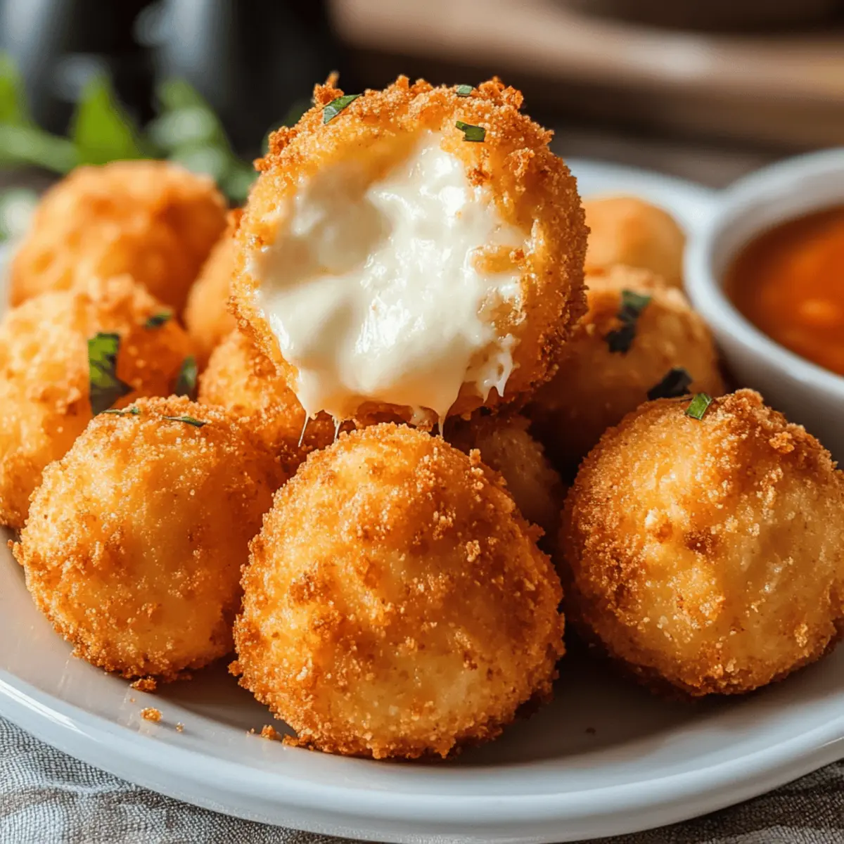 Crispy Mozzarella Balls: The Ultimate Air Fryer Snack Delight 4 Mozzarella Balls