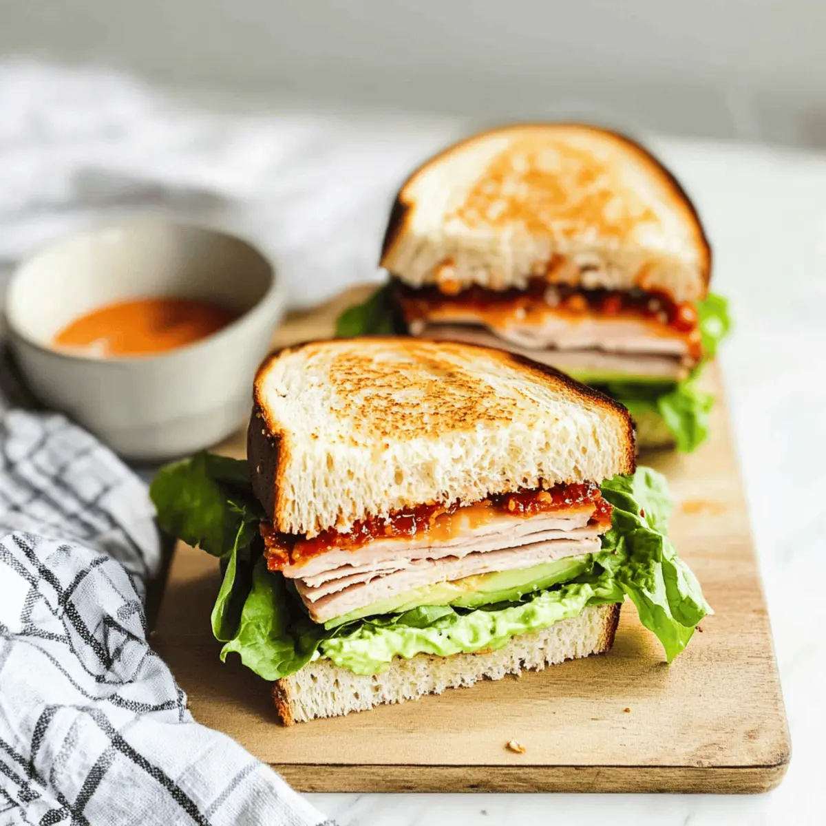 Ultimate Turkey Club Sandwich with Sun-Dried Tomato Twist 36 Turkey Club Sandwich
