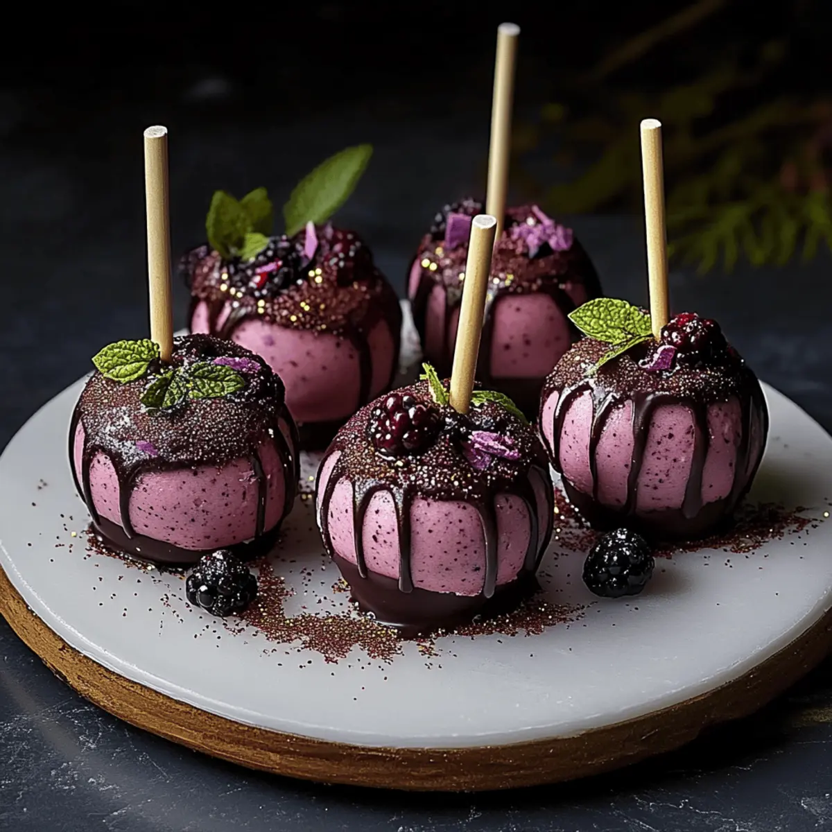 Delightfully Magical Forbidden Forest Blackberry Cheesecake Pops 4 Forbidden Forest Blackberry Cheesecake Pops