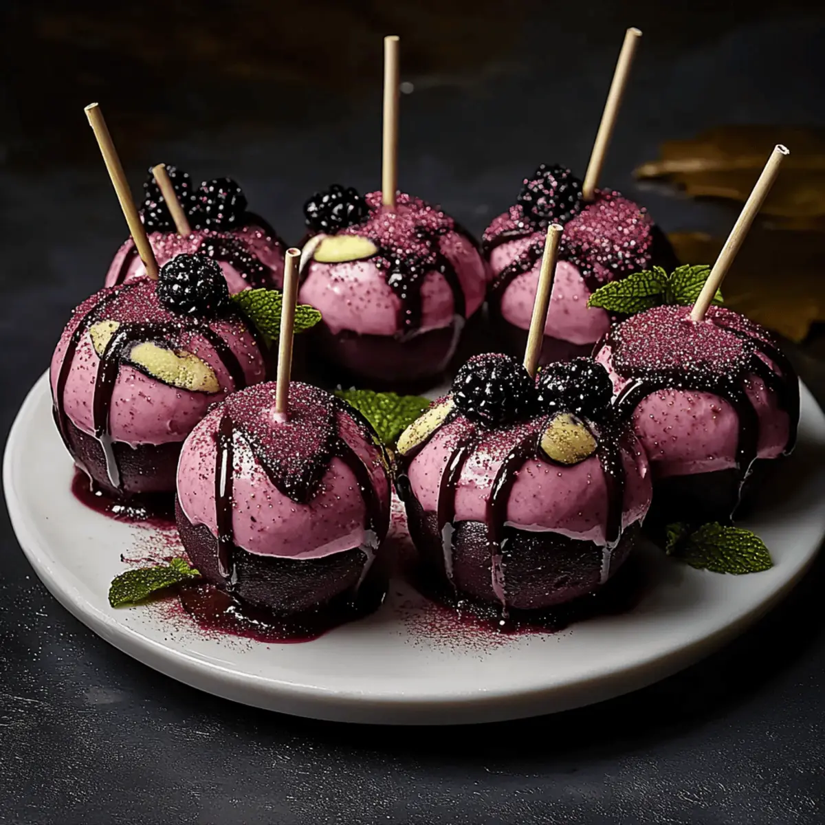Delightfully Magical Forbidden Forest Blackberry Cheesecake Pops 3