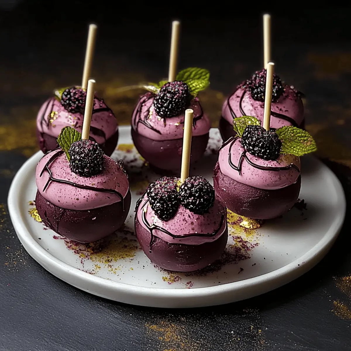 Delightfully Magical Forbidden Forest Blackberry Cheesecake Pops 2