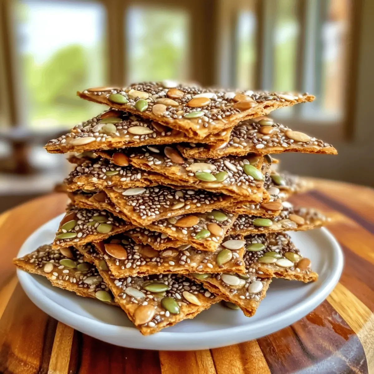 Crunchy Chia & Flax Seed Crackers for Guilt-Free Snacking 36 Chia & Flax Seed Crackers