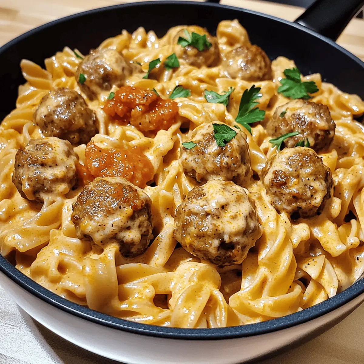 One-Pot Creamy Cajun Meatball Pasta: Comfort in Every Bite 2 One Pot Creamy Cajun Meatball Pasta loisma