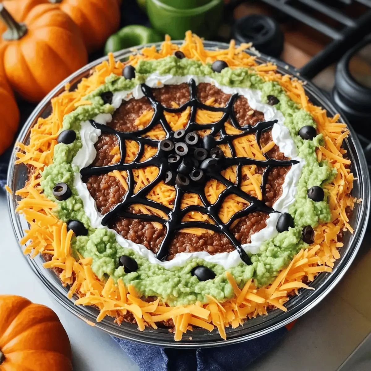 Spider Web Taco Dip: A Fun, Creamy Halloween Treat 9