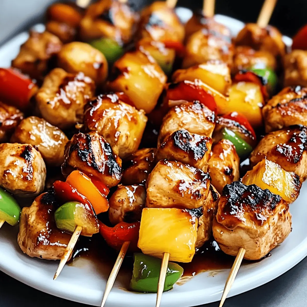 BBQ Pineapple Chicken Kabobs gdlwpg