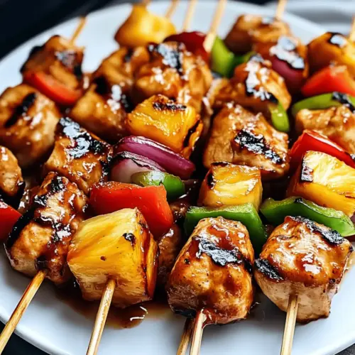 BBQ Pineapple Chicken Kabobs