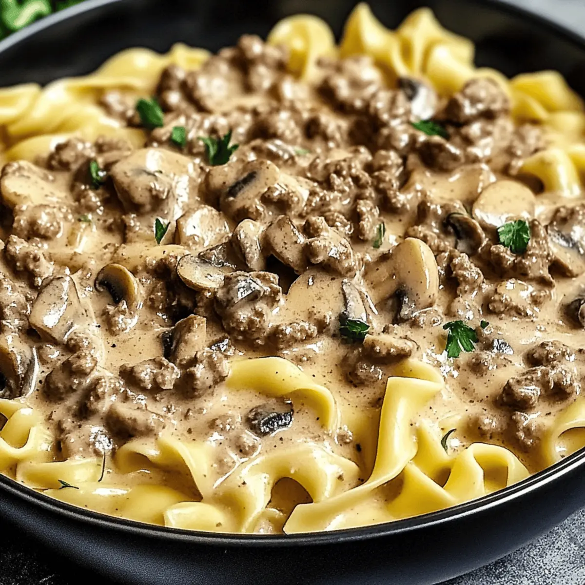 Creamy Ground Beef Stroganoff: A Cozy Weeknight Delight 1 Creamy Ground Beef Stroganoff wuc2s2