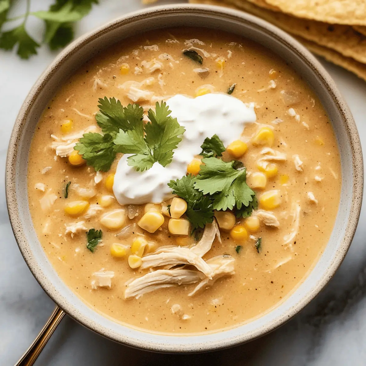 Creamy Crockpot Sweet Corn & Pepper Jack White Chicken Chili Bliss 1 Crockpot Sweet Corn Pepper Jack White Chicken Chili iquza0