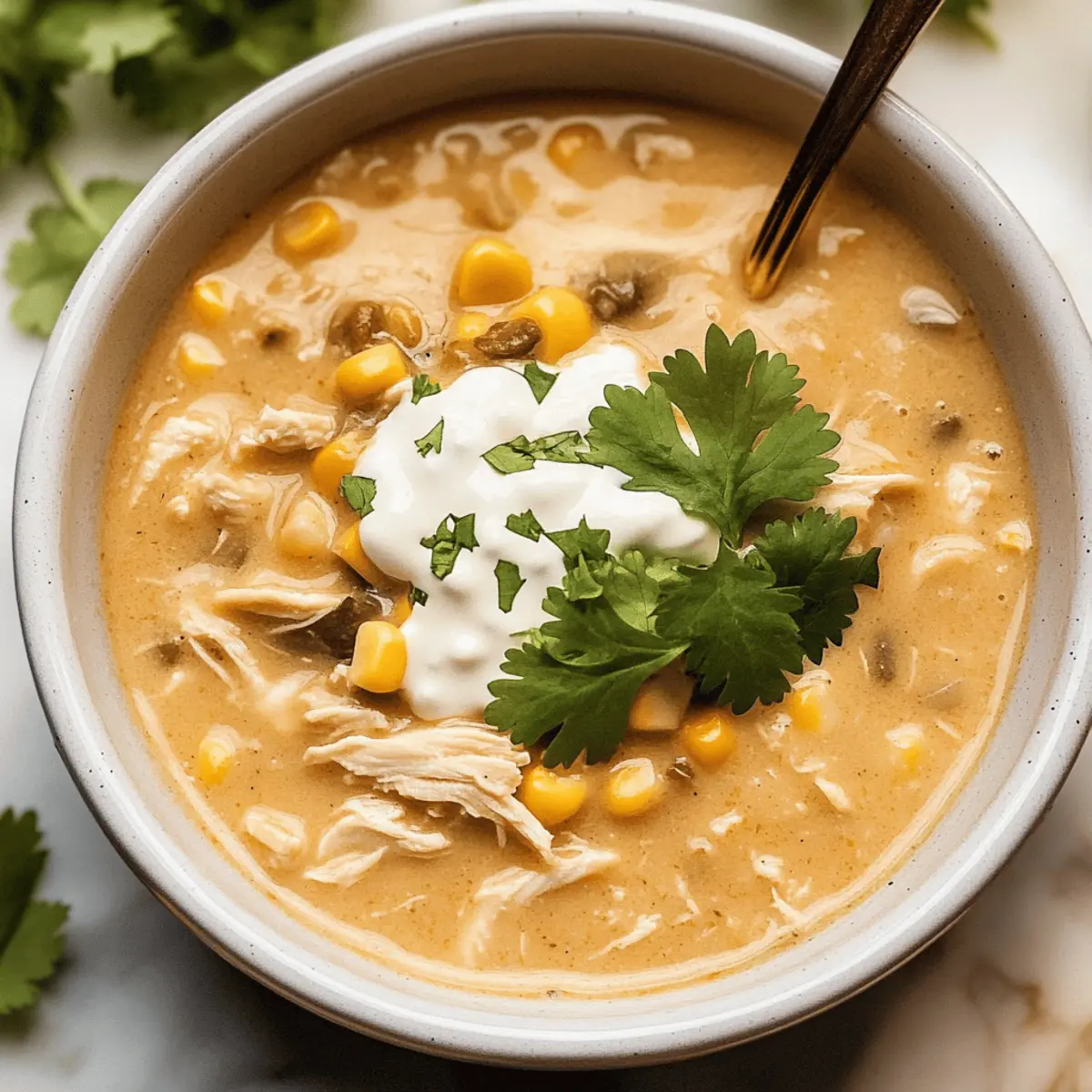 Creamy Crockpot Sweet Corn & Pepper Jack White Chicken Chili Bliss 3