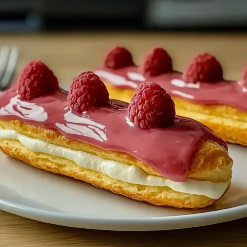 Lemon Raspberry Eclairs