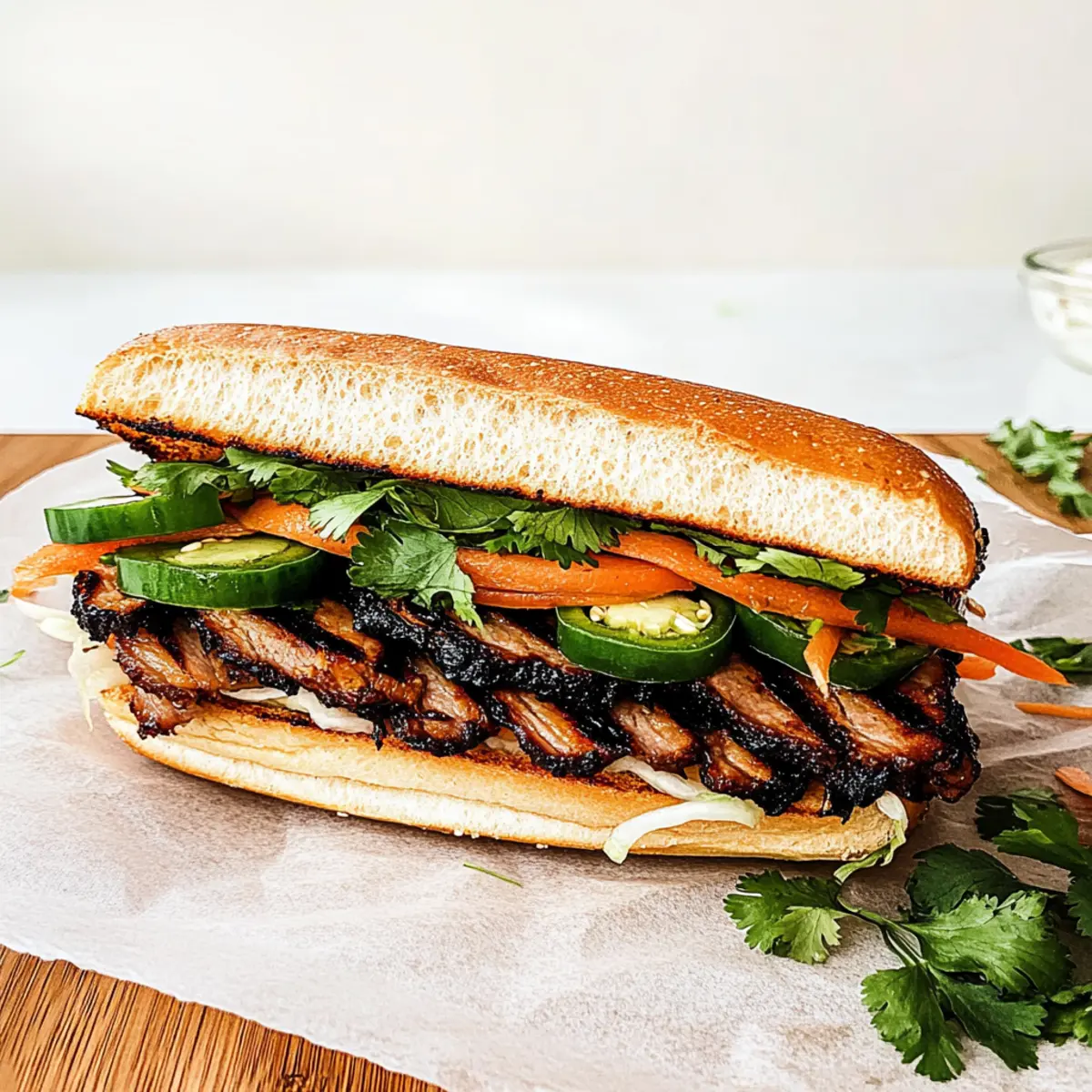 Savory Bahn Mi Sandwich with Perfectly Marinated Pork 18 191ad39a 940d 4efa b699 ed67bbc5449ebl pmn7em