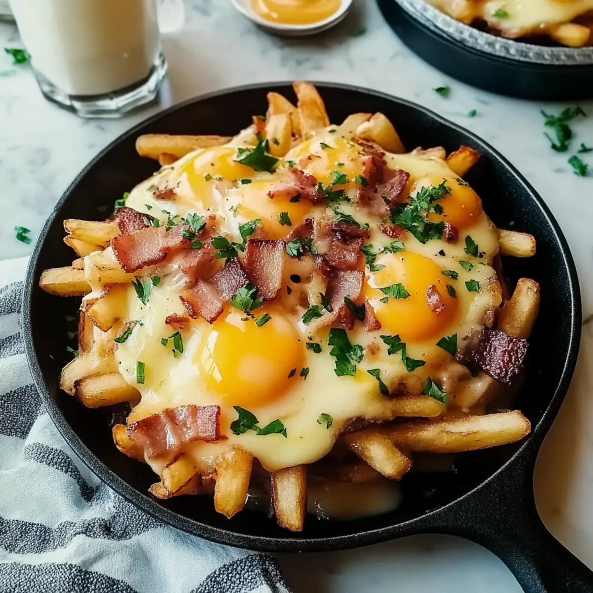 Irresistible Breakfast Poutine with Velvety Hollandaise Sauce