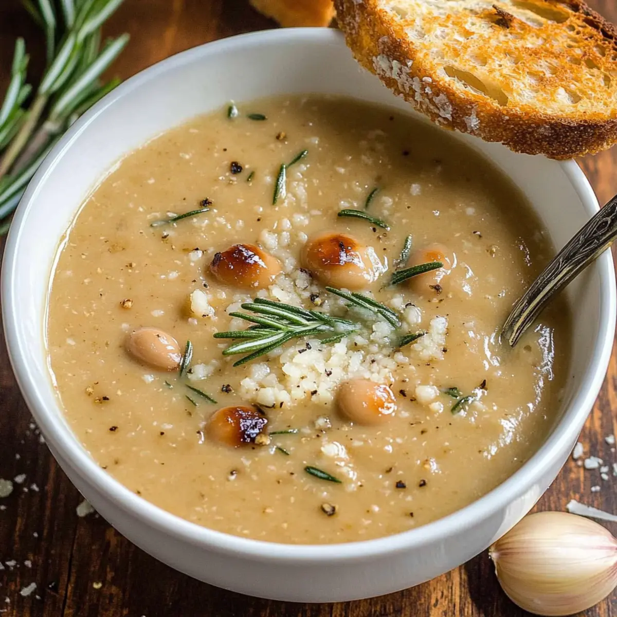 Creamy Roasted Garlic Bean Soup for Comforting Nights 4 Roasted Garlic Bean Soup