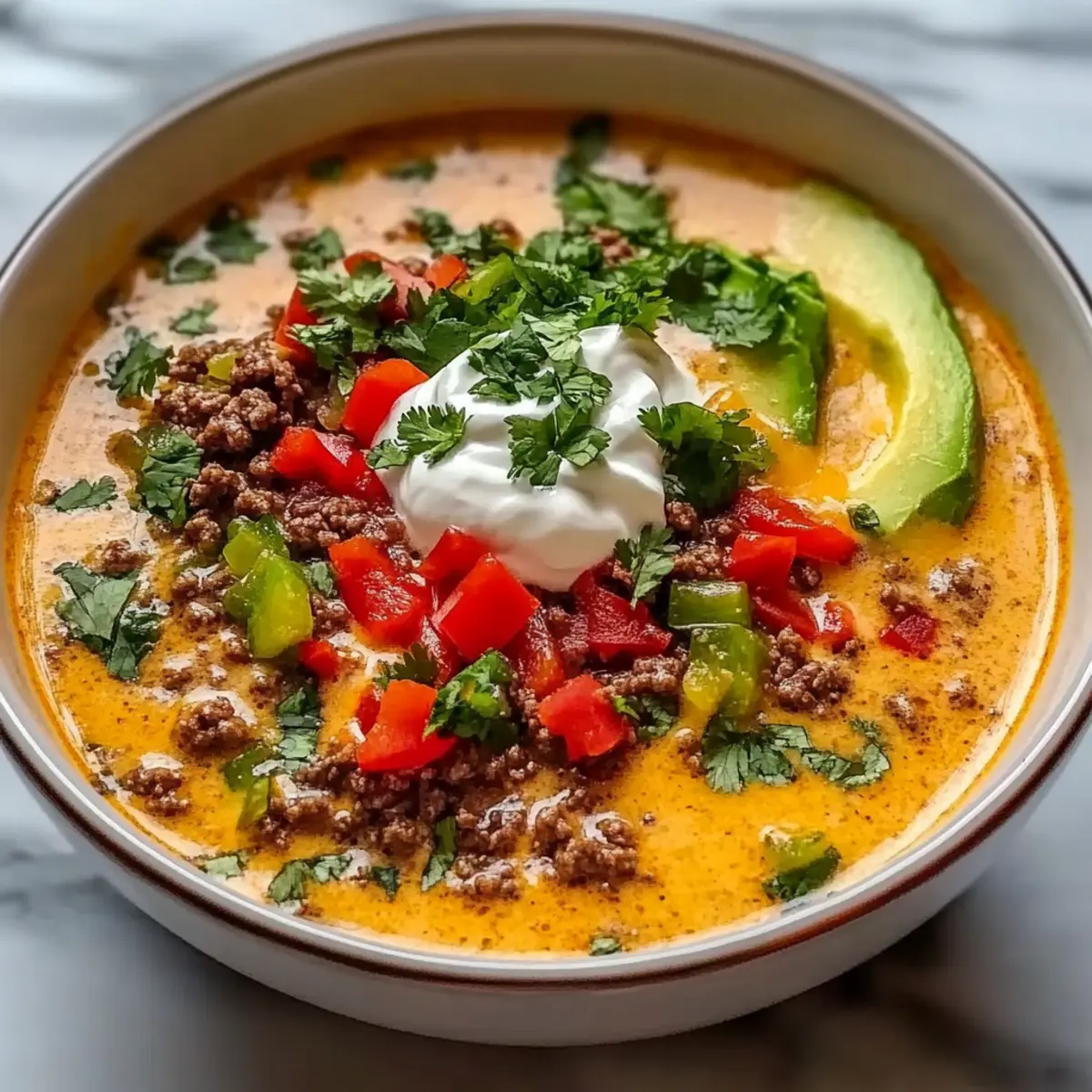 Creamy Keto Taco Soup