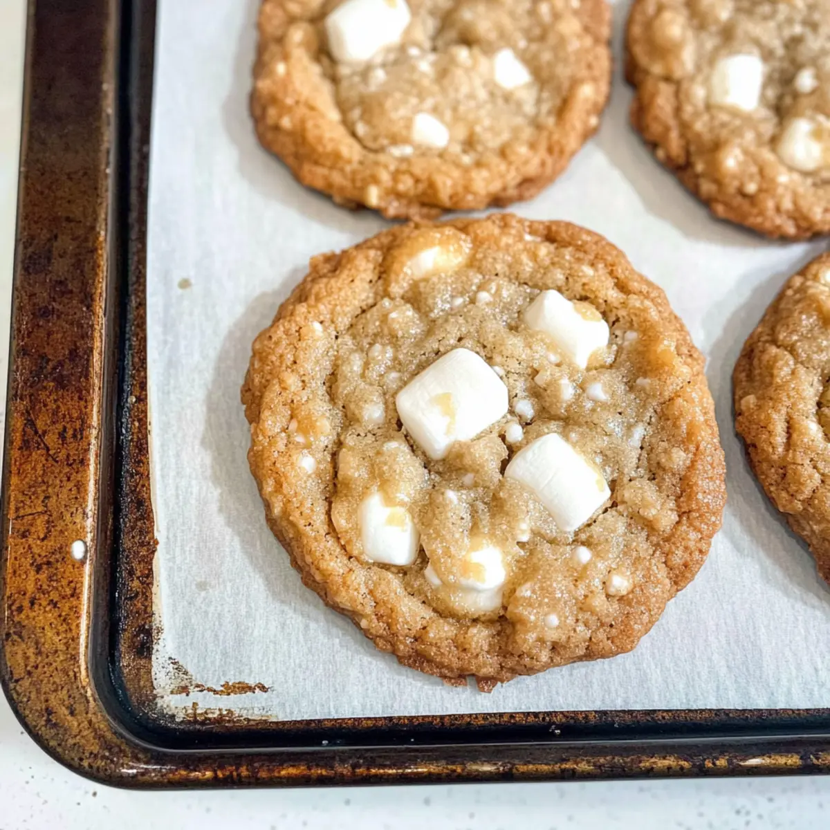 Marshmallow Crispy Cookies