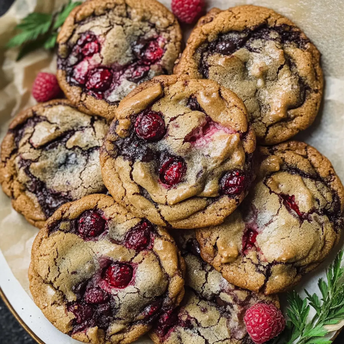 Raspberry Chocolate Chip Cookies