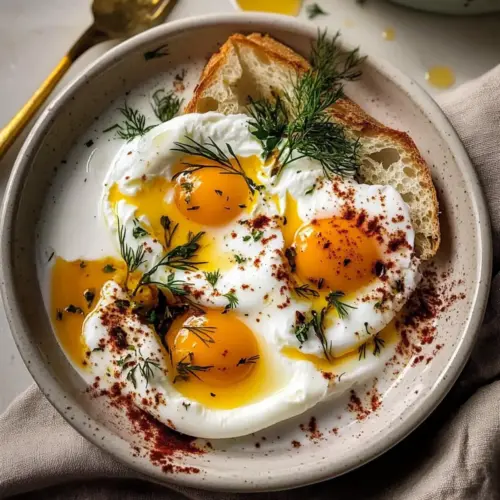 Turkish Eggs with Creamy Yogurt & Butter Sauce Bliss 6 Turkish Eggs with Creamy Yogurt & Butter Sauce