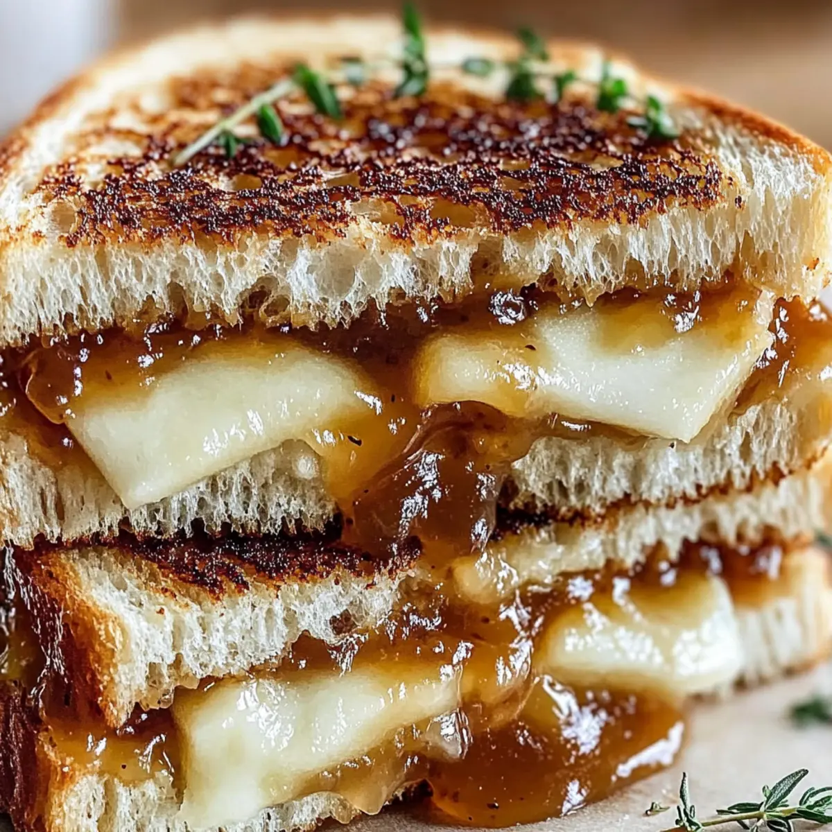 Apple Butter Brie Grilled Cheese
