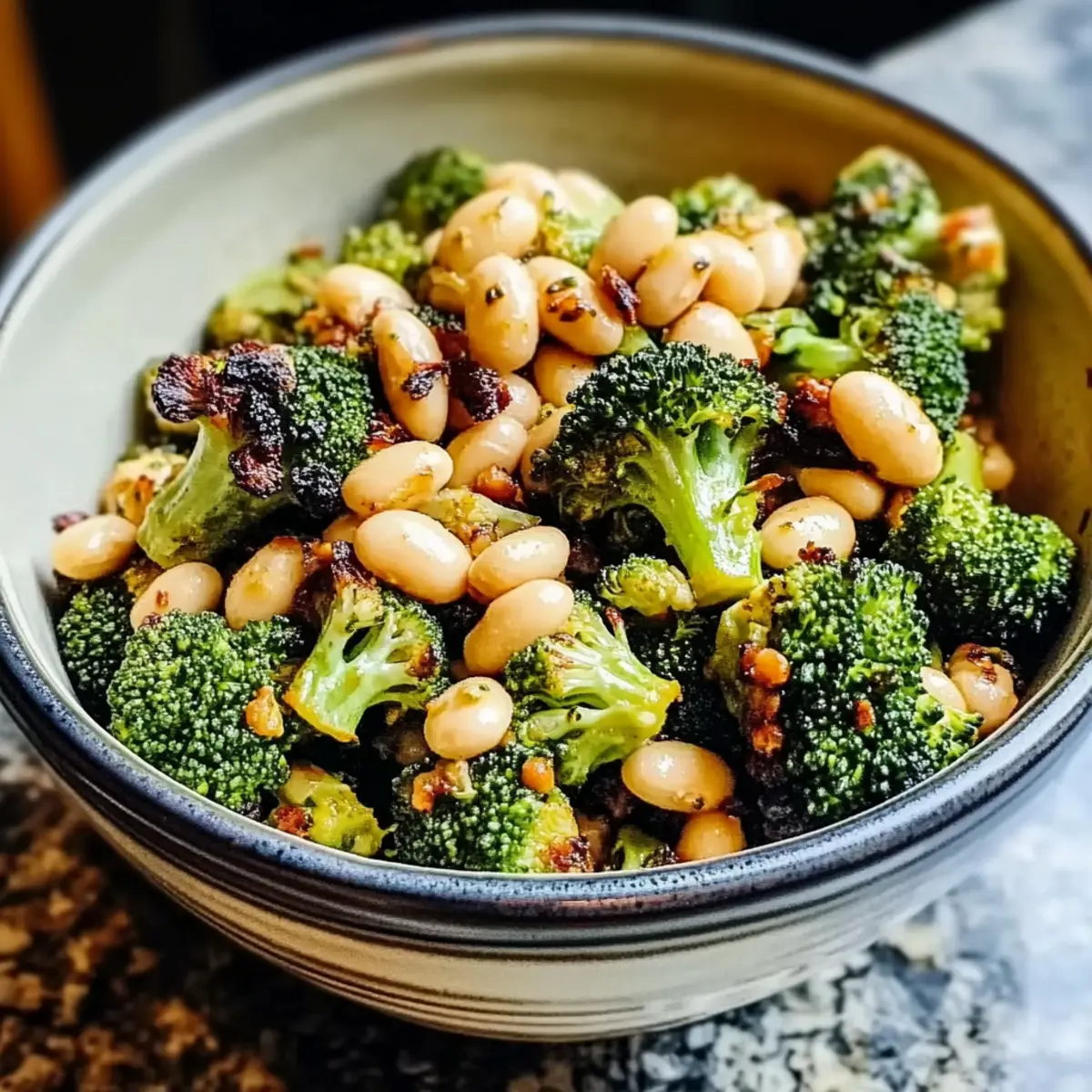 Roasted Broccoli and White Beans