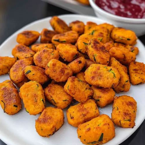 Baked Sweet Potato Zucchini Tots