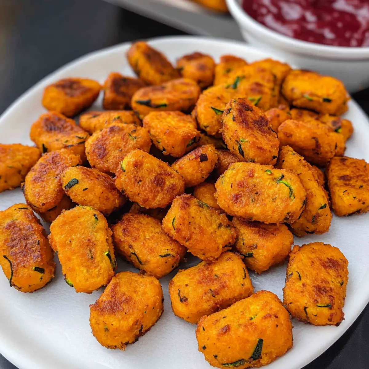 Baked Sweet Potato Zucchini Tots