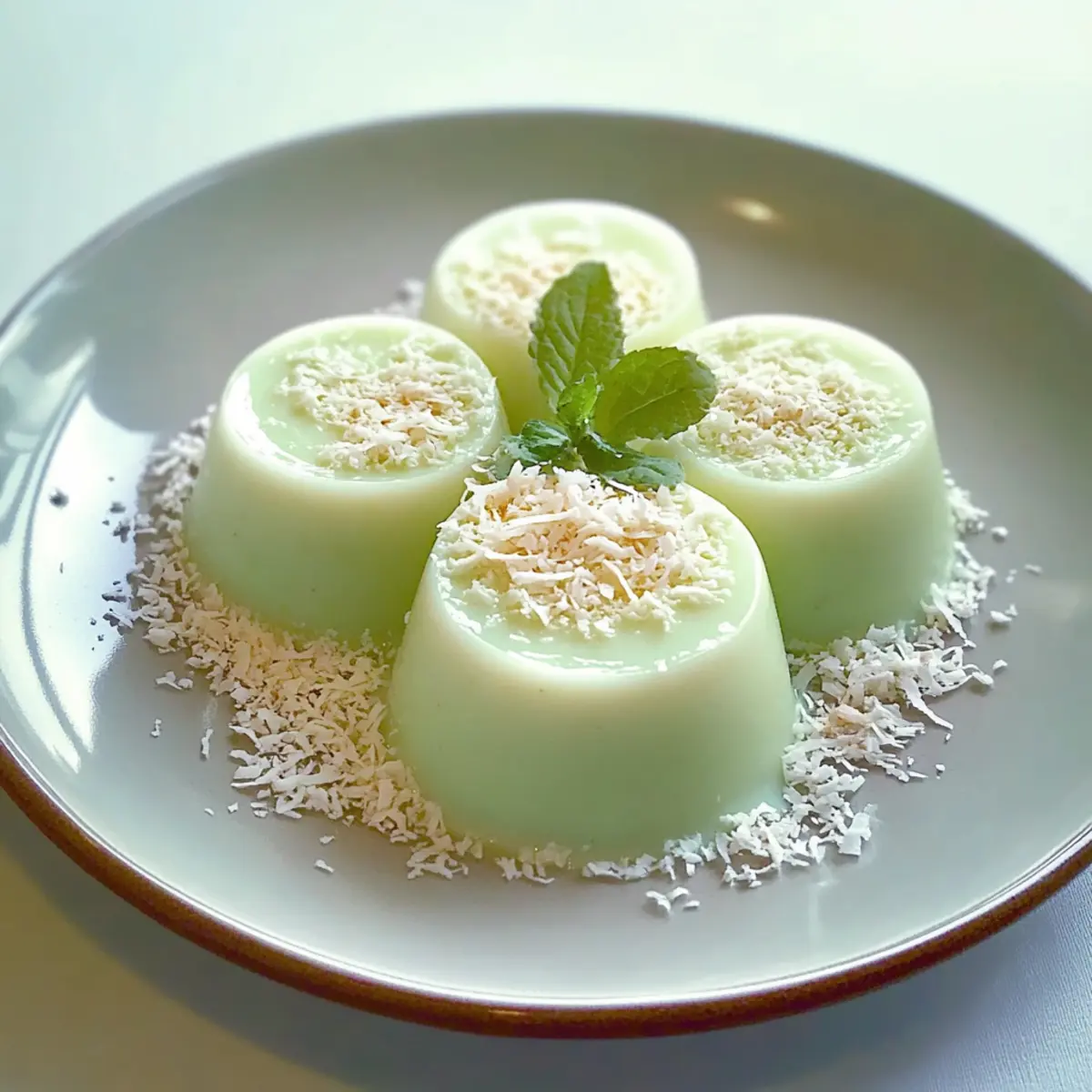 Pandan Coconut Panna Cotta