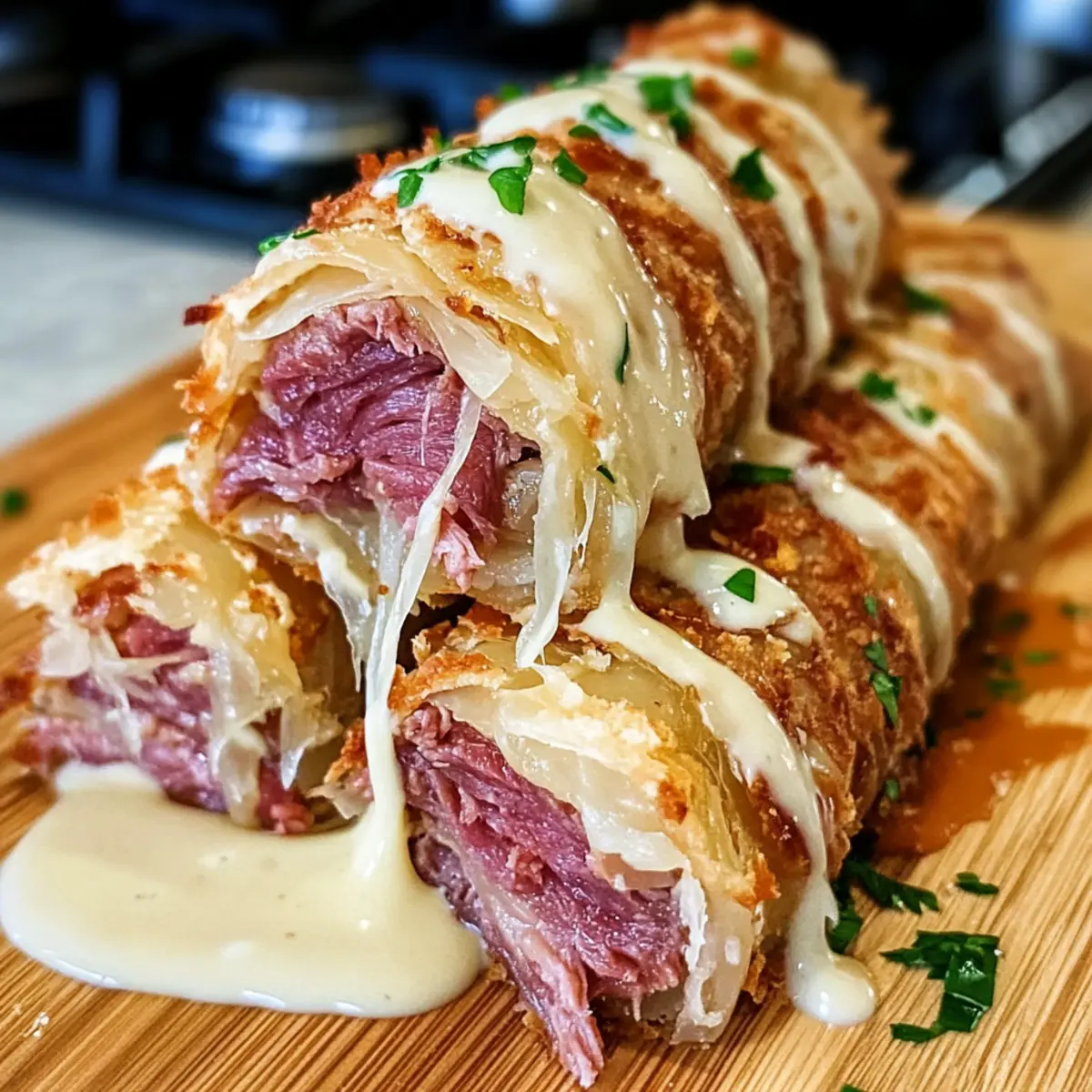 Keto Crispy Reuben Roll-Ups: Easy Crunchy Delight for Snacks 4 Keto Crispy Reuben Roll-Ups