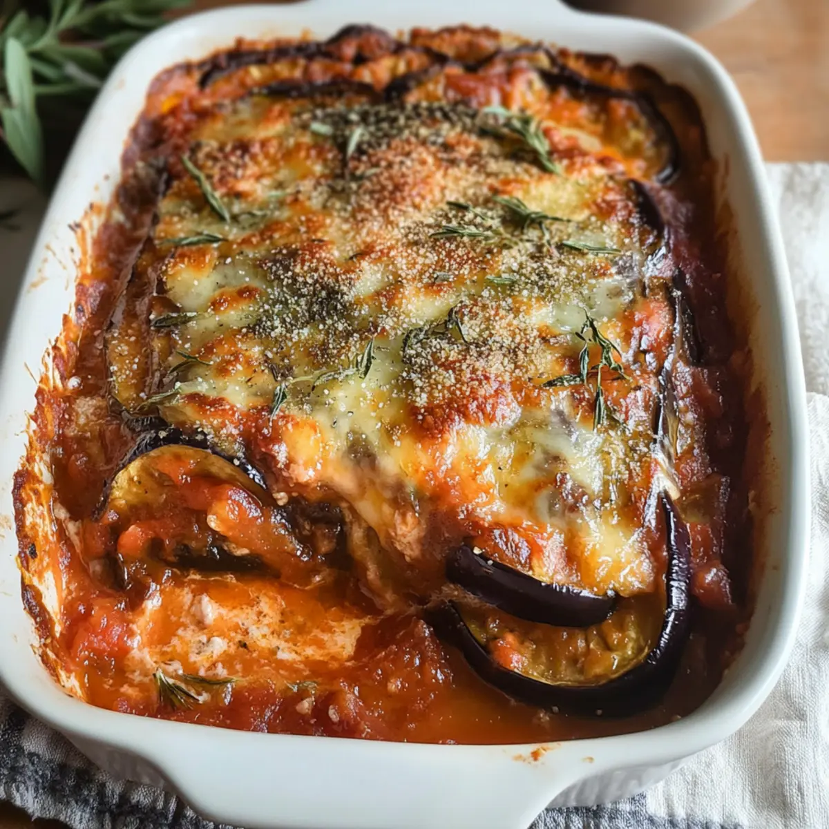 Eggplant Tomato Gratin