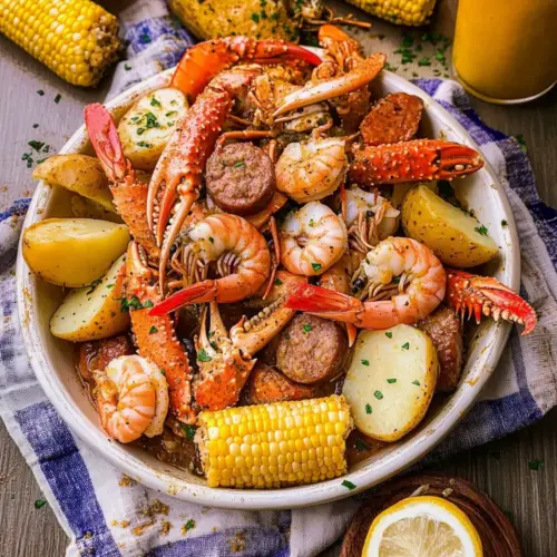 Cajun Seafood Boil with Garlic Butter Sauce