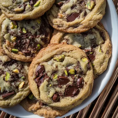 Pistachio Cream Chocolate Chip Cookies