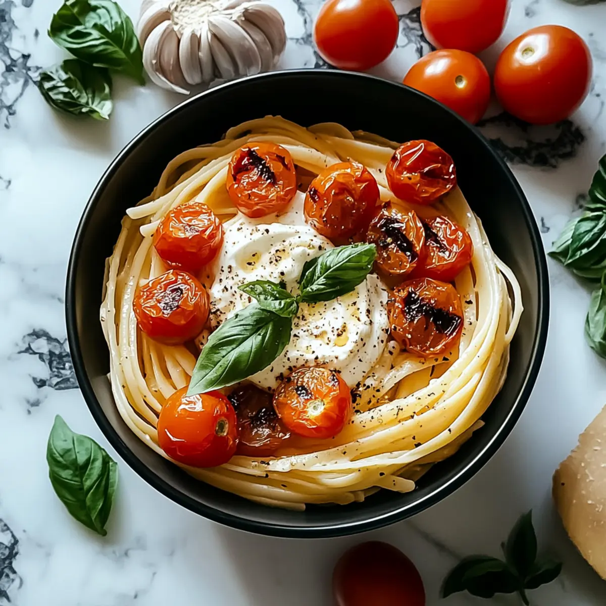 Roasted Tomato and Garlic Ricotta Pasta