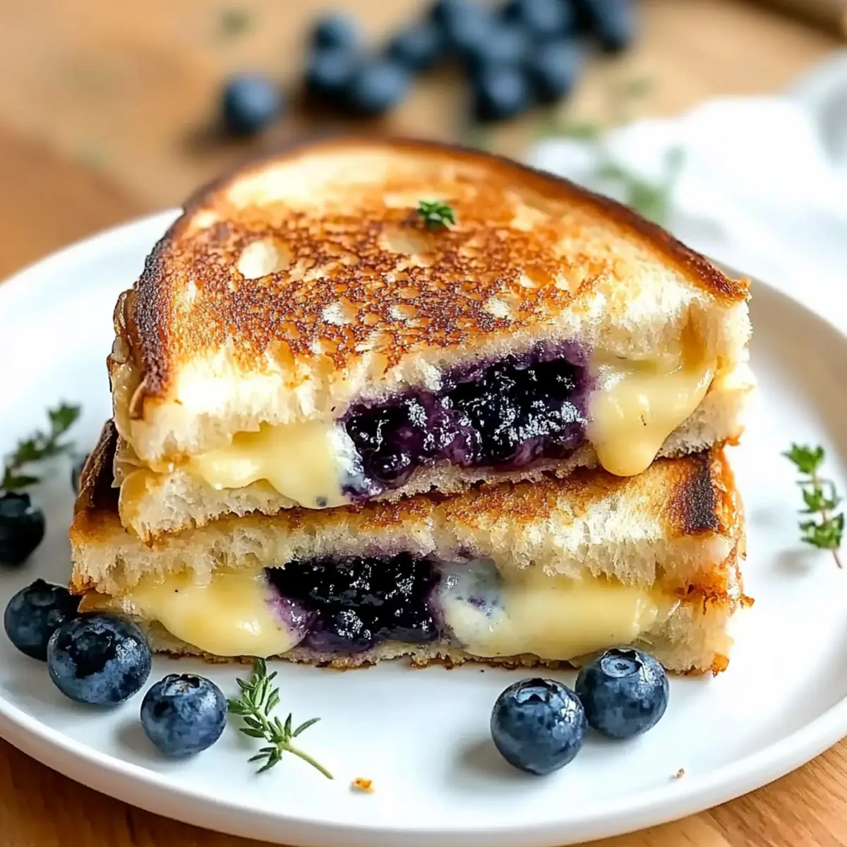 Crispy Blueberry Grilled Cheese