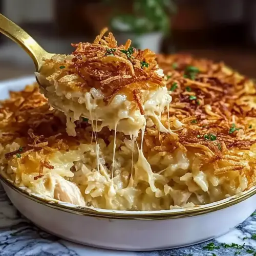 French Onion Chicken Rice Bake