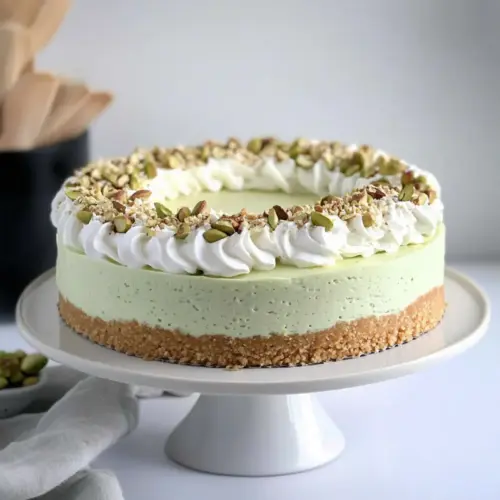 No Bake Pistachio Cheesecake
