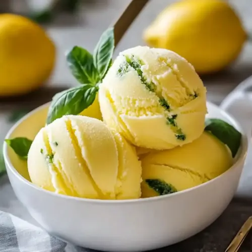 Lemon Basil Sorbet