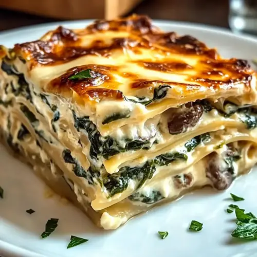 reamy Spinach Mushroom Lasagna
