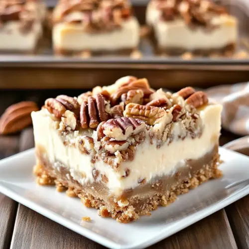 Dreamy Pecan Pie Cheesecake Bars