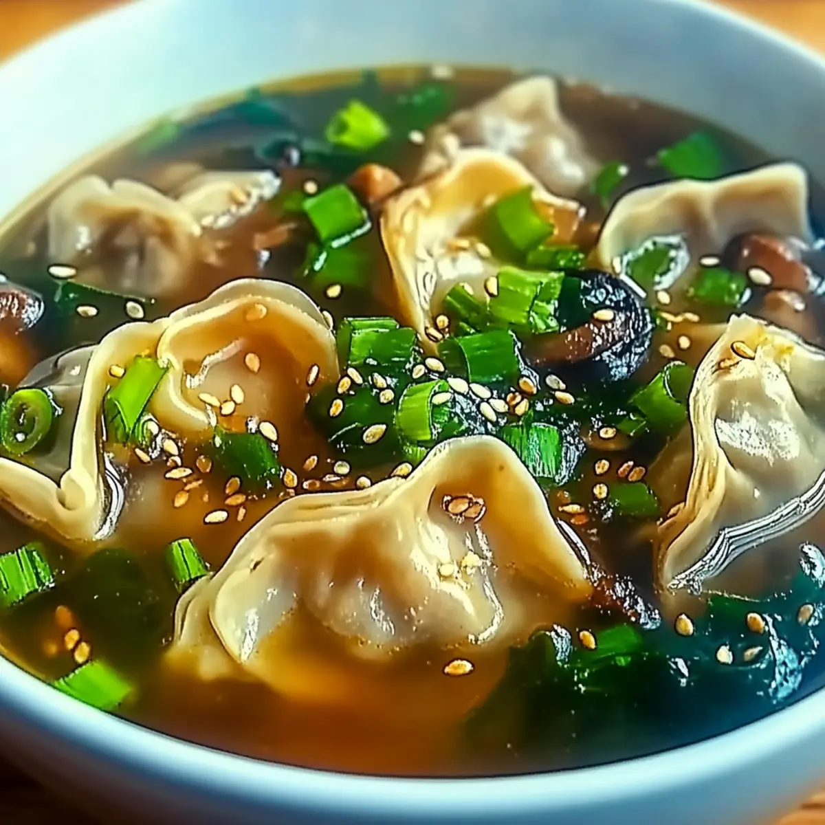 Asian Dumpling Potsticker Soup