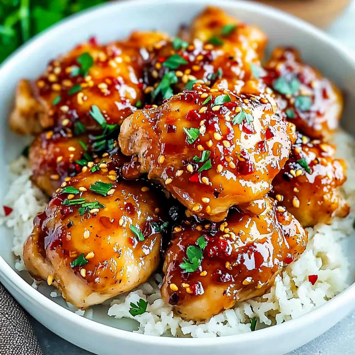 Honey Garlic Chicken Thighs