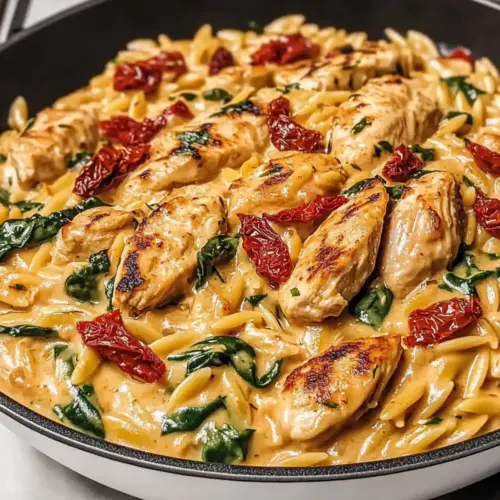 Creamy Tuscan Chicken Orzo