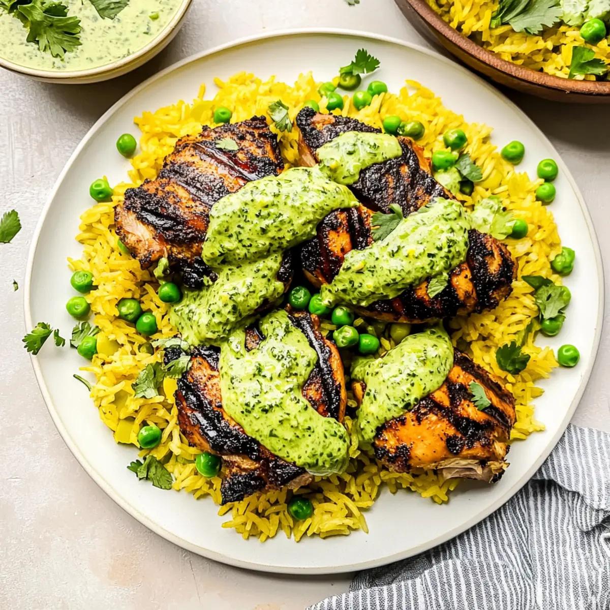 Peruvian Chicken & Rice with Green Sauce: Flavorful Family Feast 4 Peruvian Chicken & Rice with Green Sauce