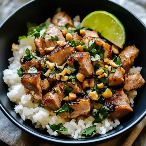 Ginger Lime Pork with Coconut Rice